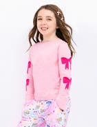 Preppy Goose Bows Sleeve Applique Long Sleeve T-Shirt