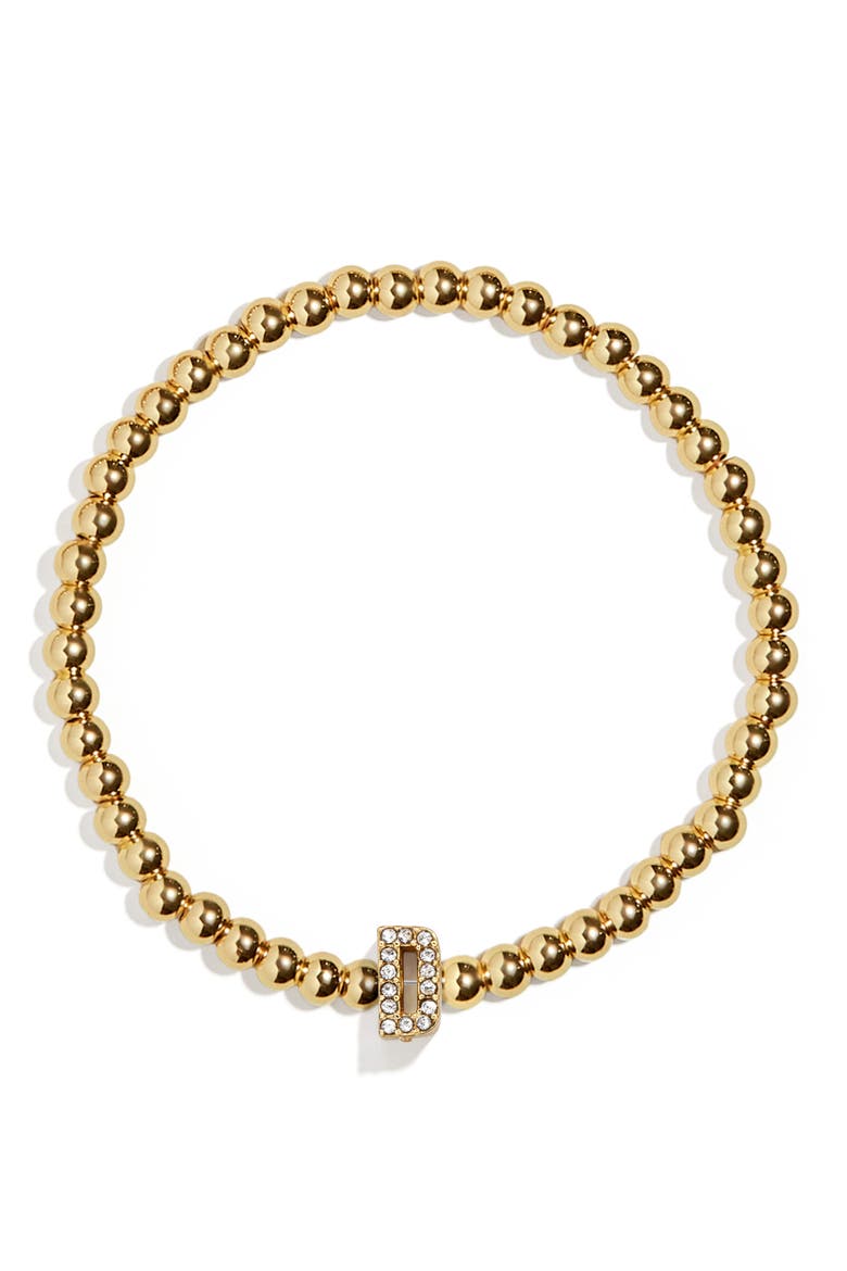 Pisa Pavé Initial Bracelet, Main, color, GOLD D