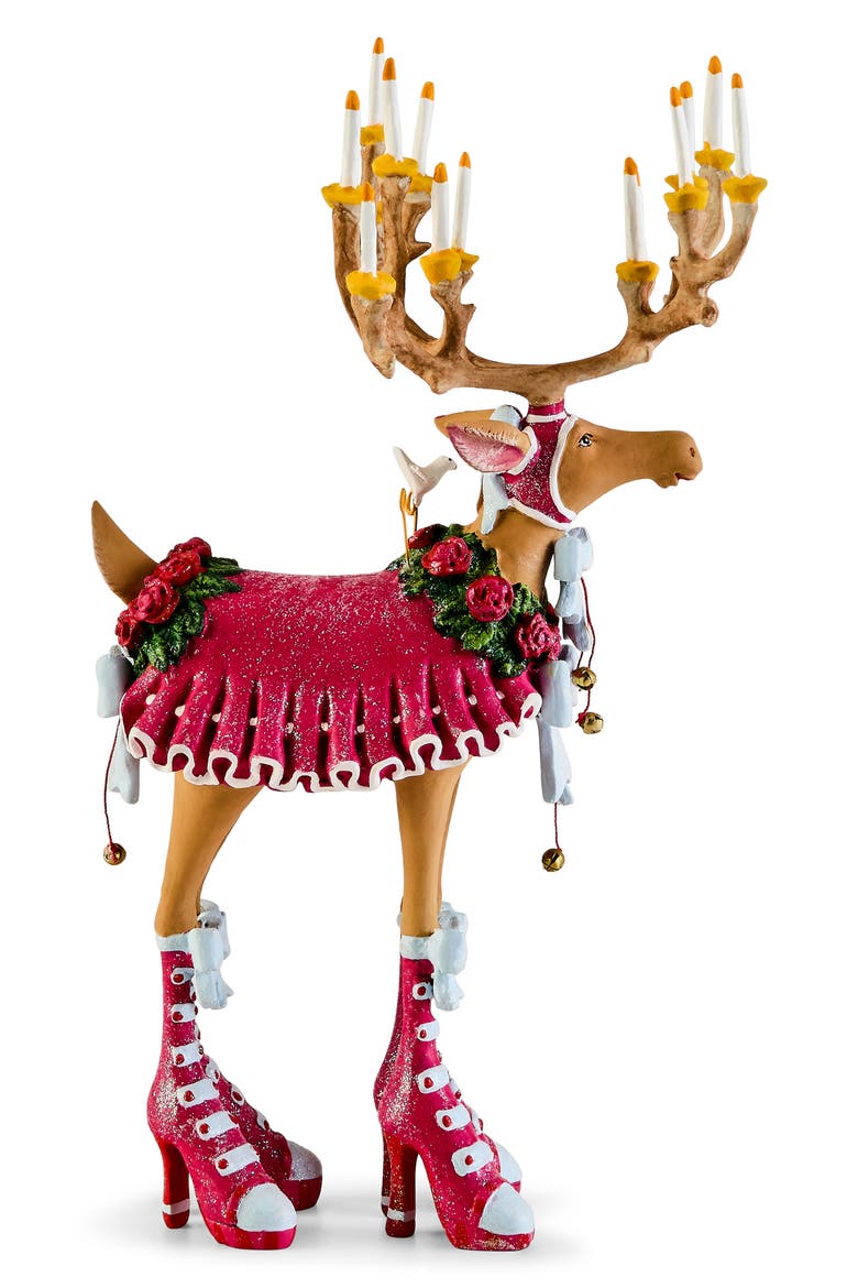 Dash Away Donna Reindeer Figurine, Alternate, color, PINK