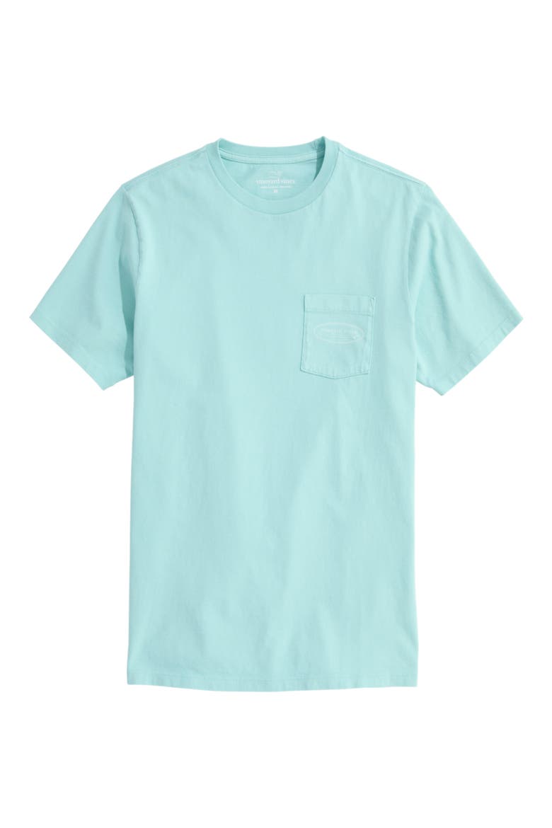 Outlined Surf Logo Short Sleeve Graphic T-Shirt, Main, color, AQUA HAZE