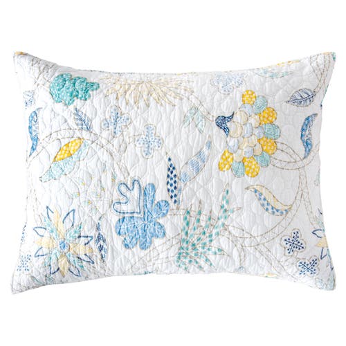 Carol & Frank 20" X 26" Colonial Williamsburg Brie Lagoon Cotton Standard Sham In Blue