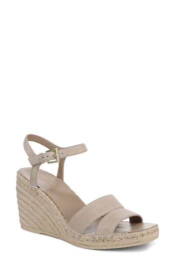 Vince Gwen Ankle Strap Espadrille Platform Wedge Sandal In Neutral
