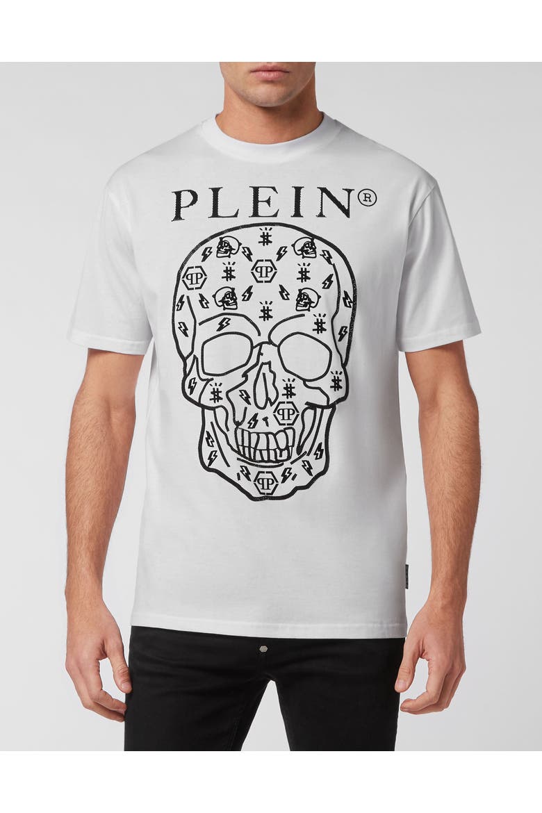 T-Shirt Round Neck Men, Main, color, white