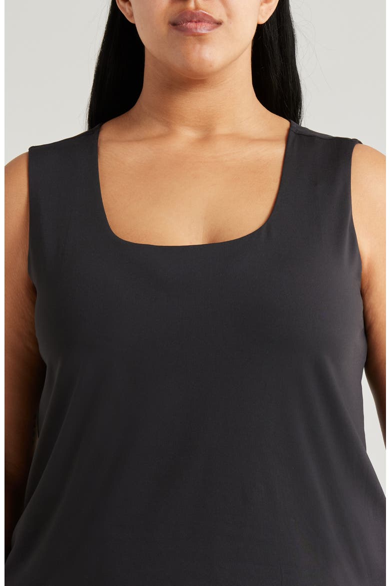 'Lyssentials Evie Scoop Neck Tank, Alternate, color, BLACK