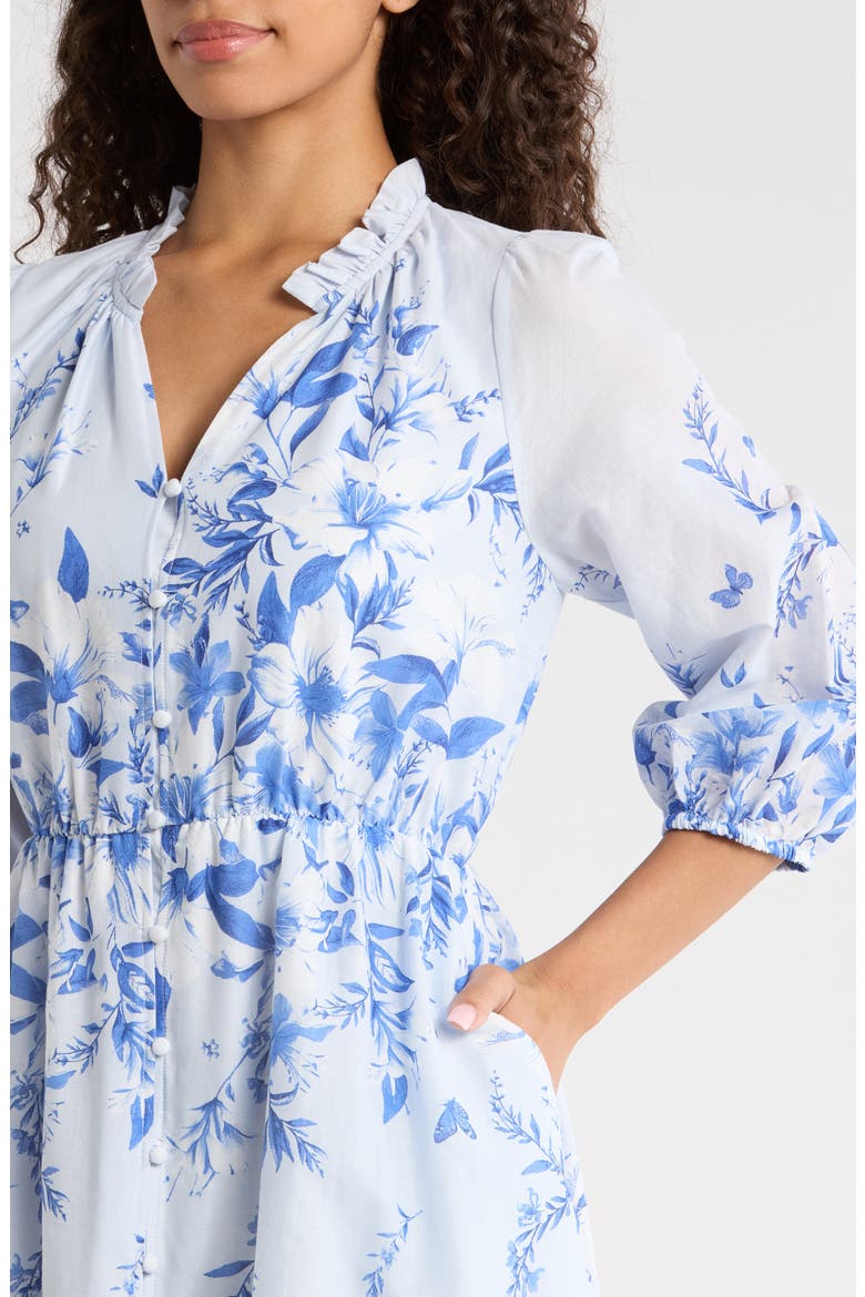 Fernie Field Sarie Cotton Minidress, Alternate, color, LIGHT BLUE
