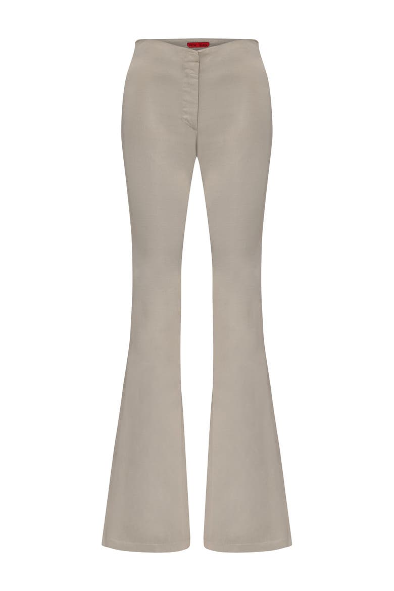 Linen Blend Shiny Woven Pant, Main, color, BEIGE