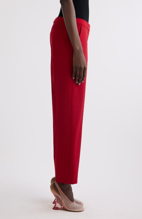Dries Van Noten Poumas Wool Ankle Pants In Red