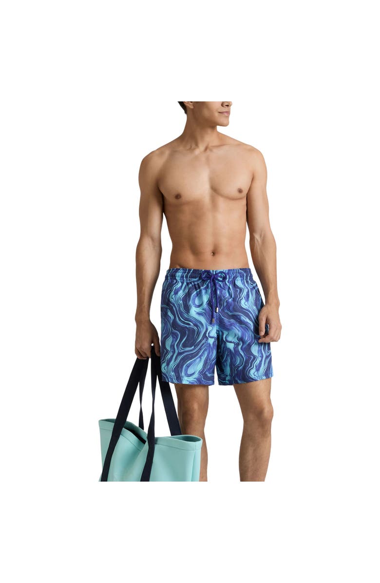 Vilebrequin Men Swim Shorts Marble, Alternate, color, Versailles
