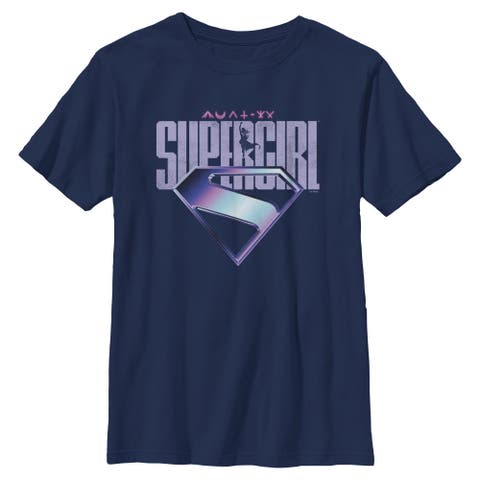 Boy's Supergirl Girl of Steel Logo  Graphic T-Shirt