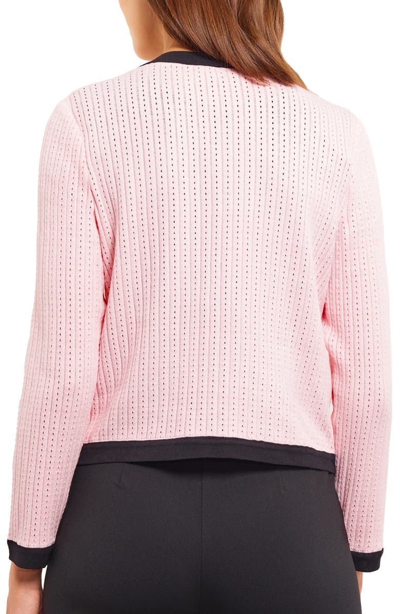 Misook Eyelet Cardigan, Alternate, color, 