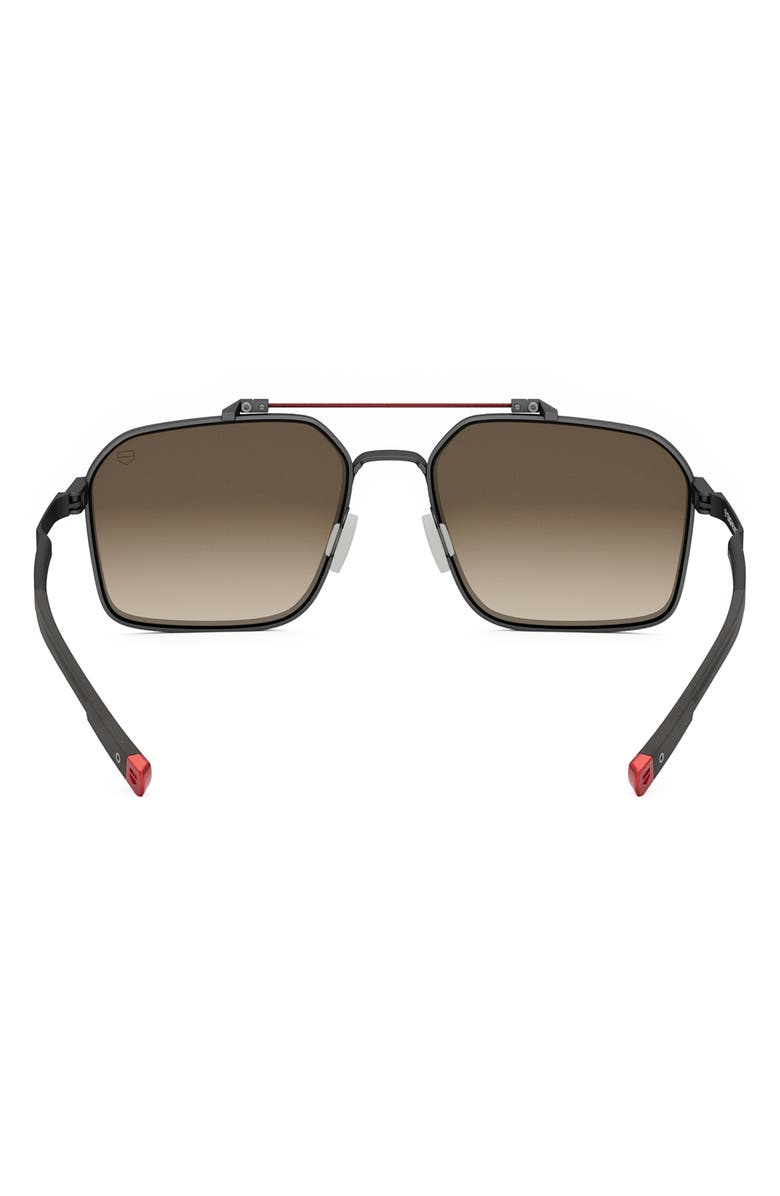 TAG Heuer Flex Dyneema<sup>®</sup> 57mm Square Sunglasses, Alternate, color, Matte Gunmetal / Bordeaux
