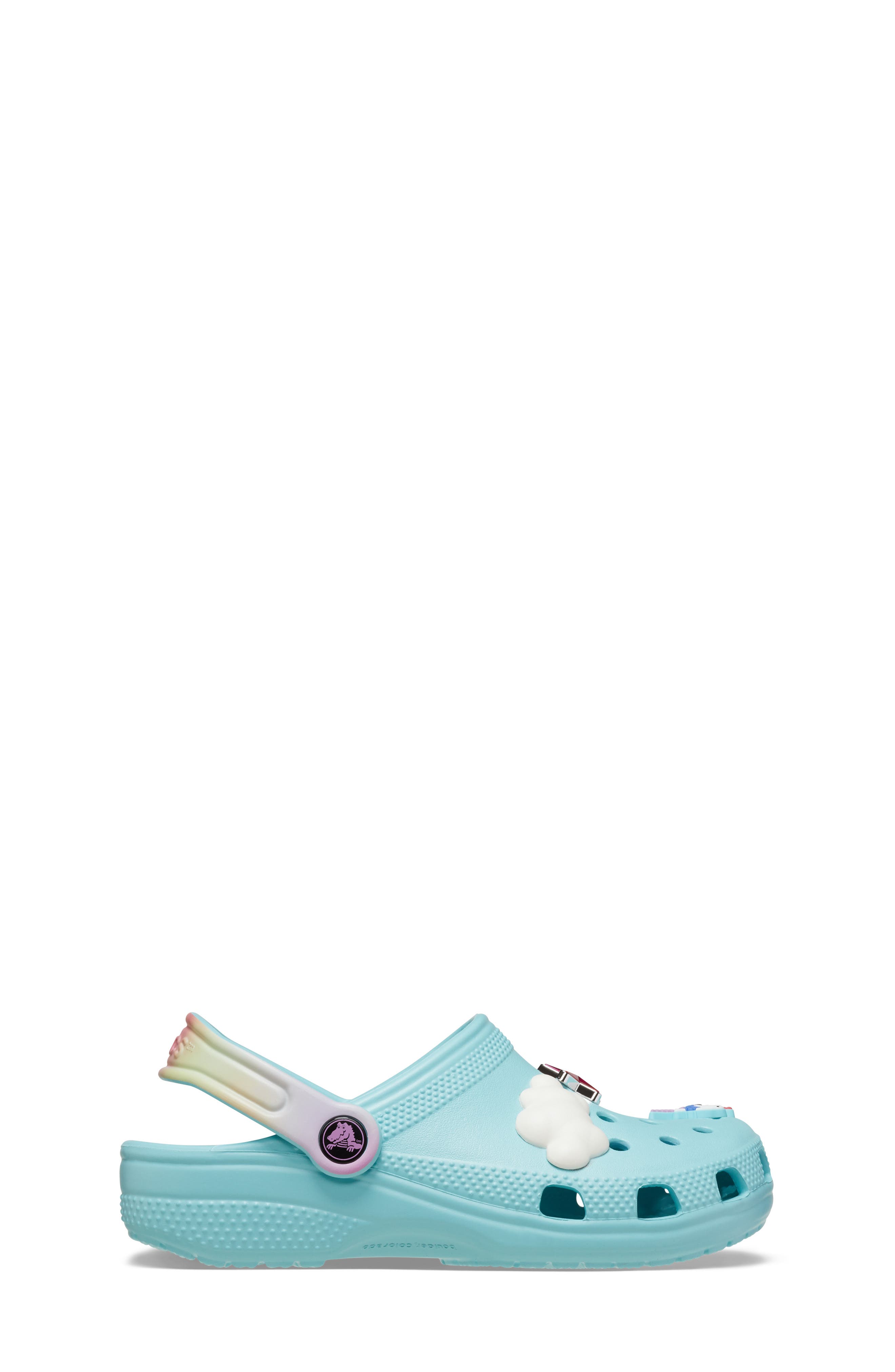 CROCS Kids' Classic Rainbow Crystal Embellished Clog, Alternate, color, Pure Water