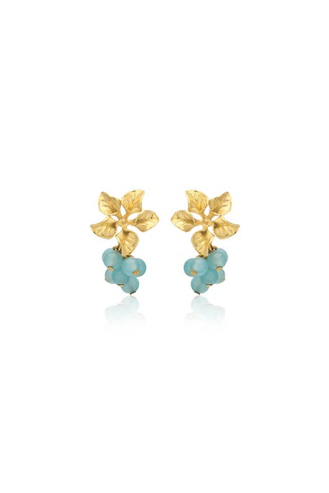 Magnolia Grape Drop Earrings