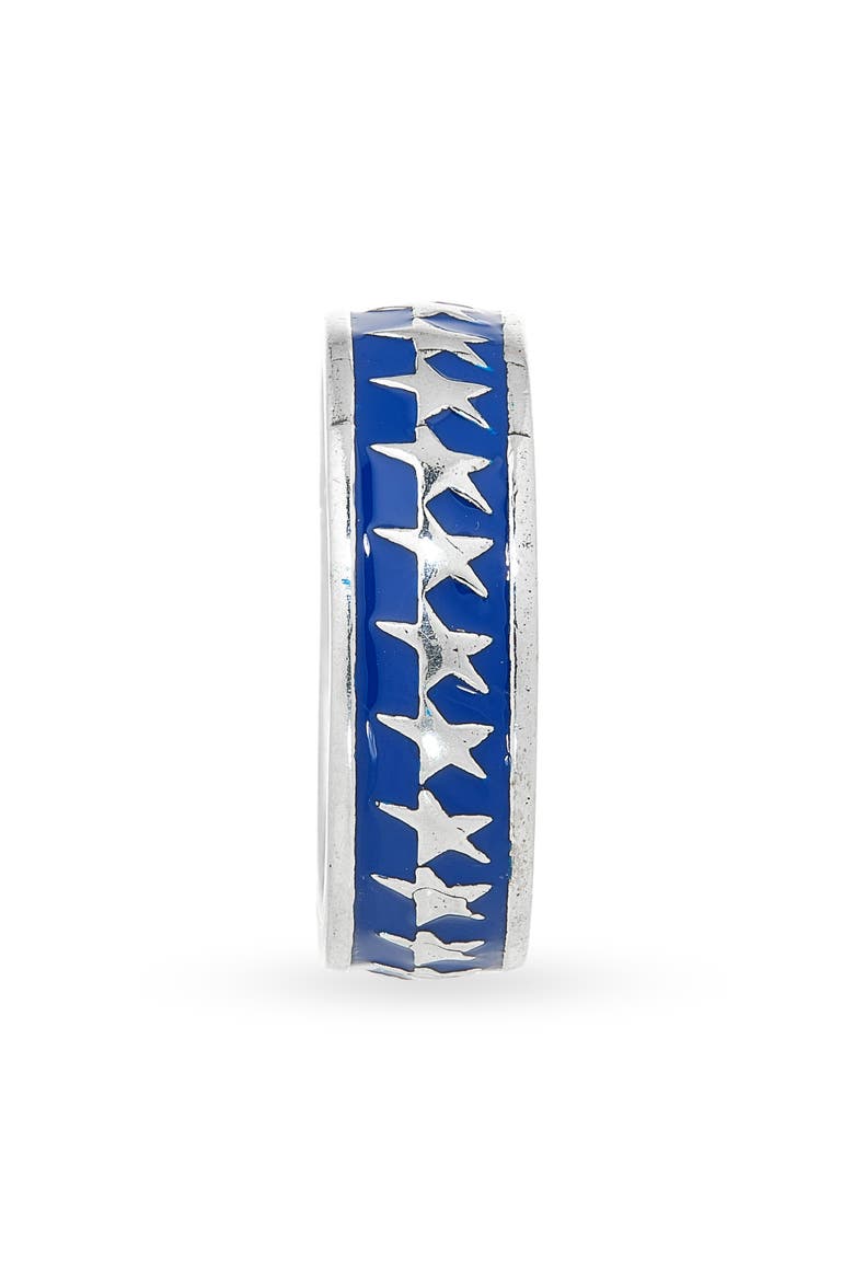 All Round Icon Enamel Band Ring, Alternate, color, SILVER
