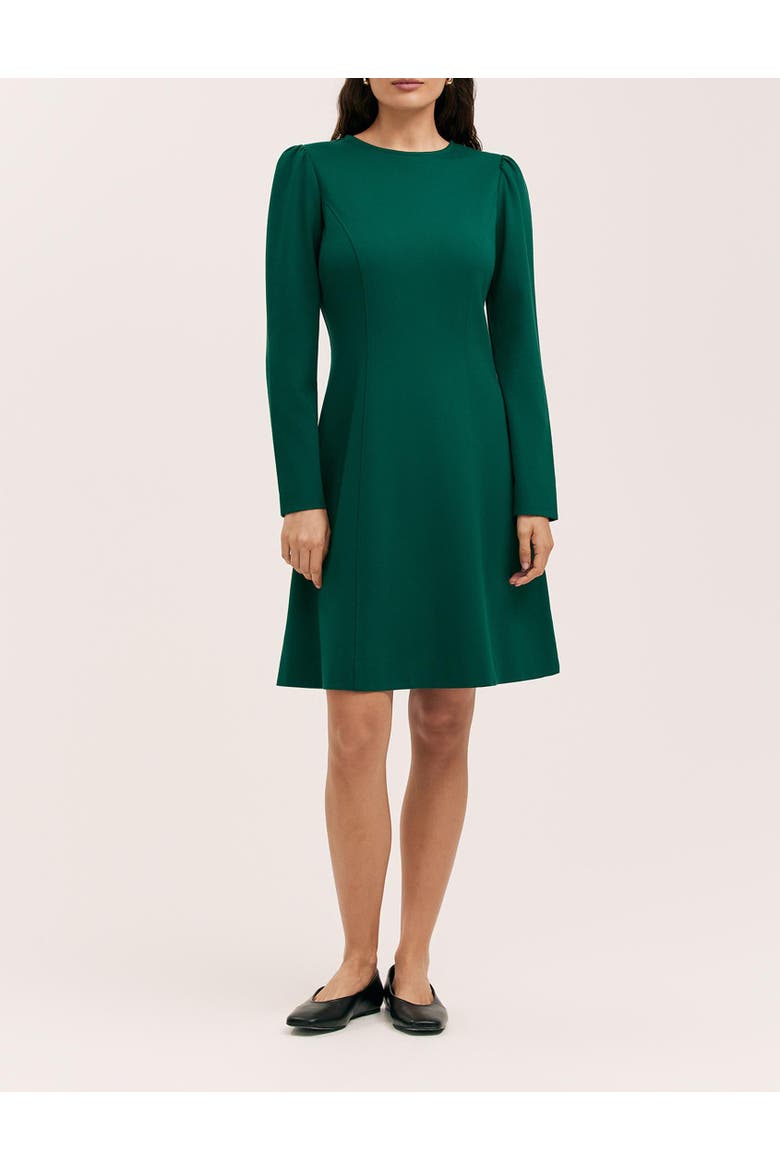 Eva Ponte Jersey Dress, Alternate, color, Bottle Green