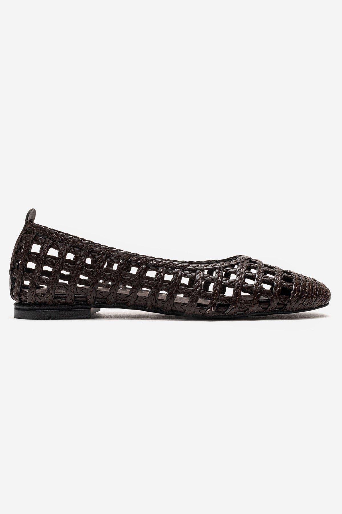 Elvaris Woven Ballet Flat, Alternate, color, Brown