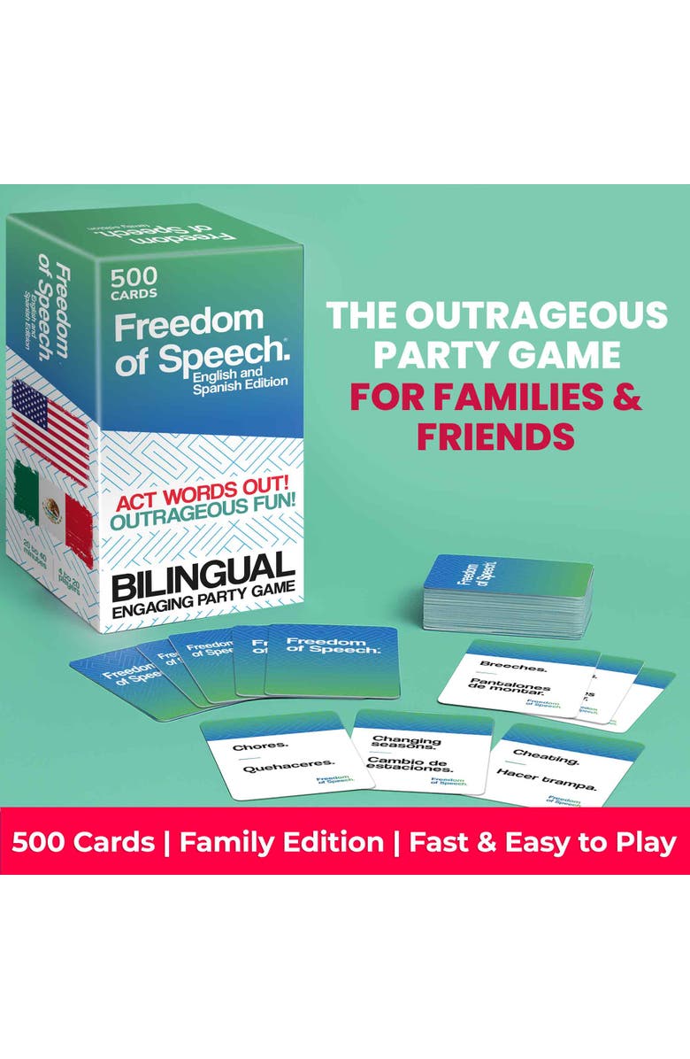 Quokka Freedom of Speech Card Board Game for Adults and Family, Alternate, color, Bilingual