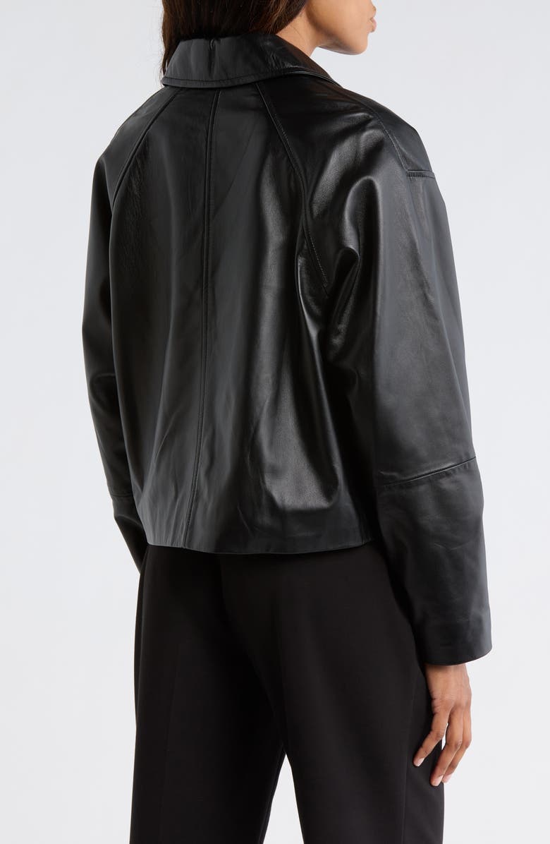 Simkhai Everli Crop Leather Jacket, Alternate, color, 