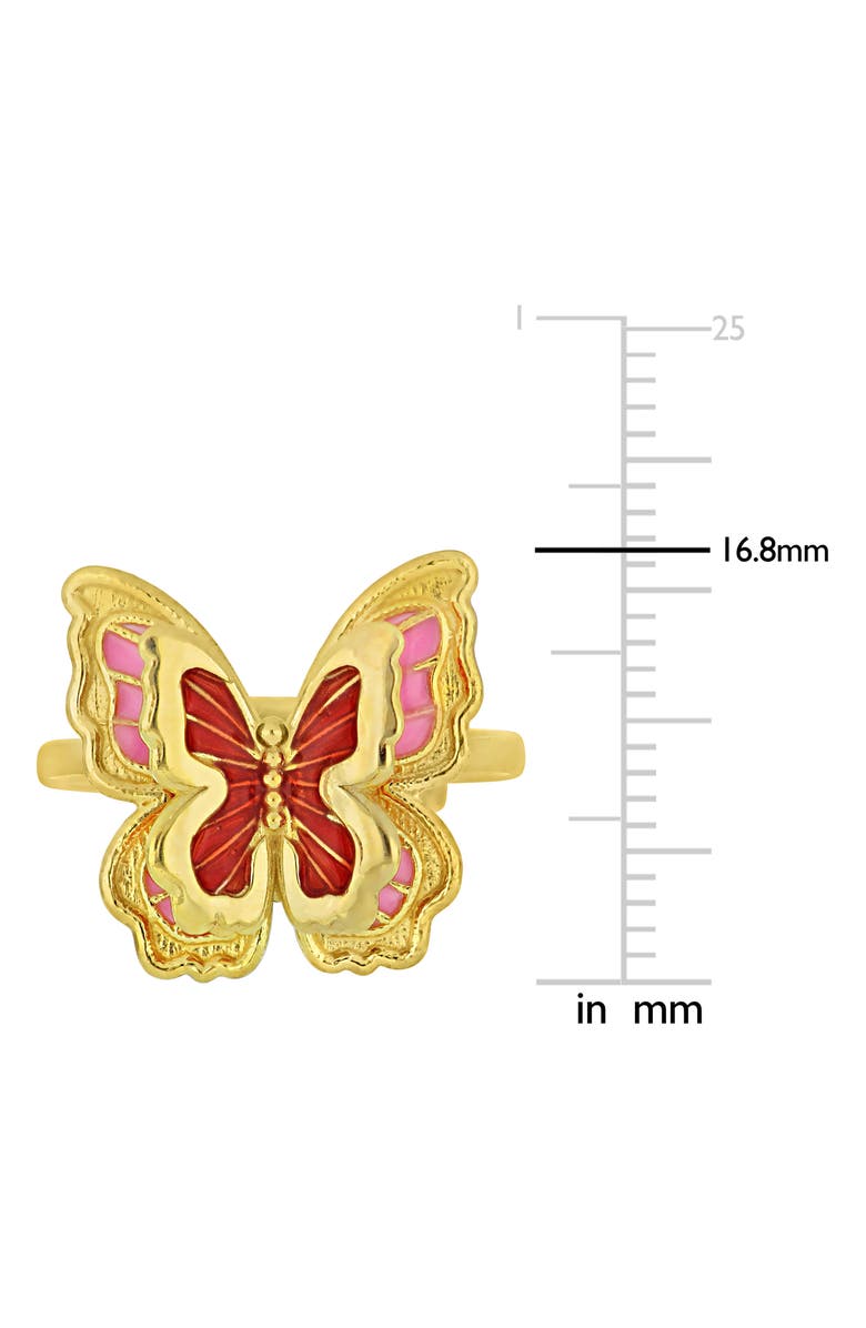 DELMAR Enamel Butterfly Ring, Alternate, color, Red Multi-Color
