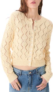 DELUC Cerdena Pointelle Cotton Blend Cardigan