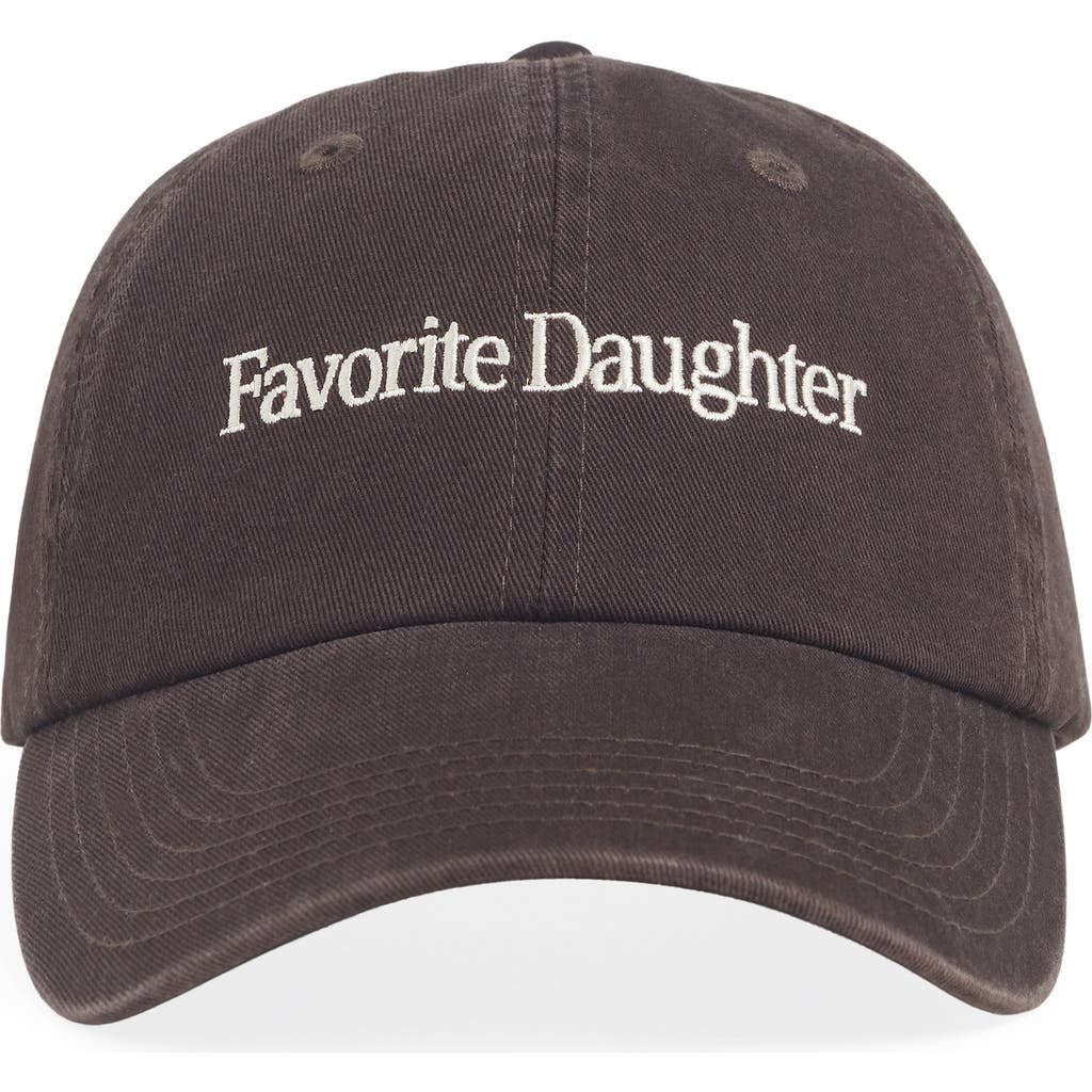 Favorite Daughter Classic Logo Cotton Twill Baseball Cap In Brown