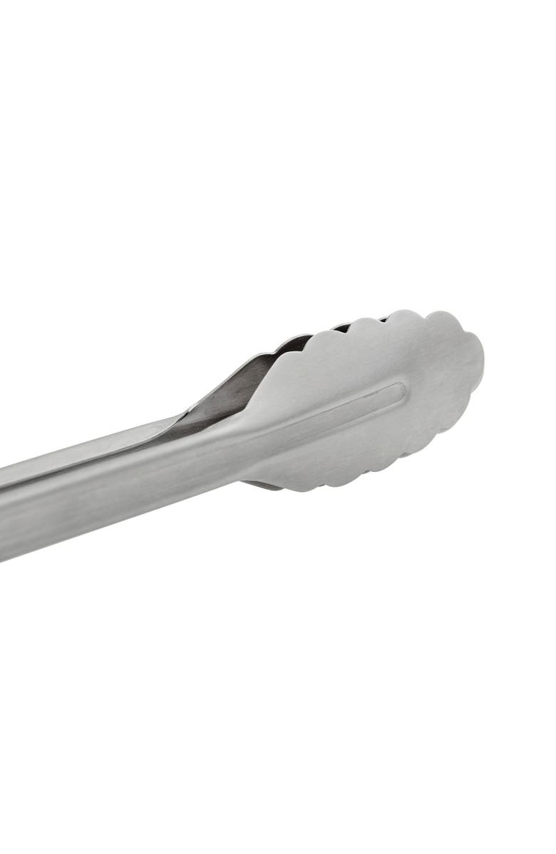 CUISIPRO 9.5 Inch Stainless Steel Locking Tongs, Alternate, color, Silver