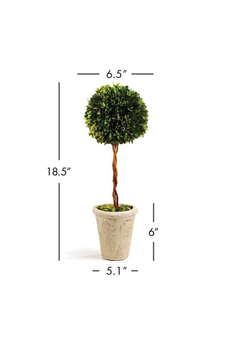 Boxwood Single Faux (Fake) Sphere Topiary 18.5", Alternate, color, Green
