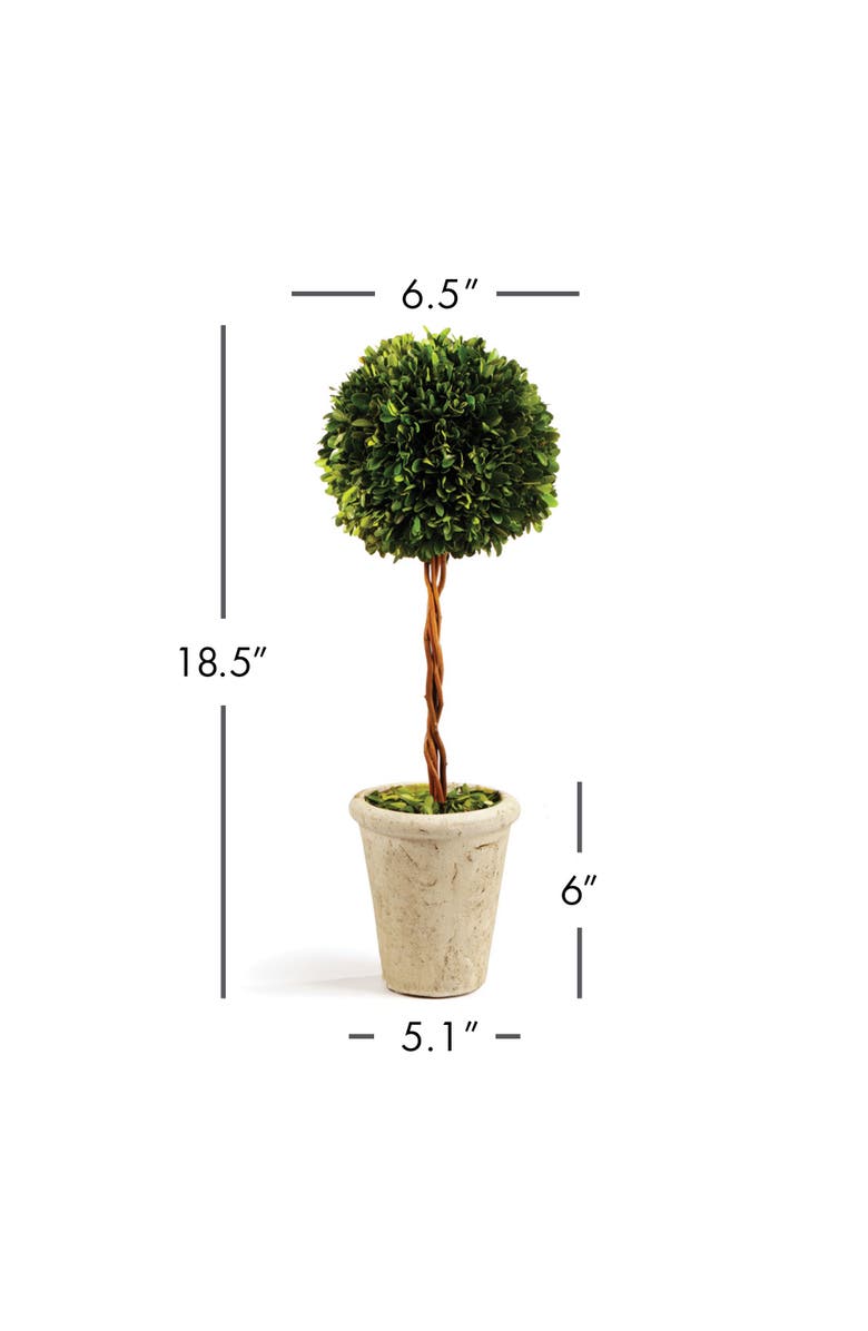 Napa Home & Garden Boxwood Single Faux (Fake) Sphere Topiary 18.5", Alternate, color, Green