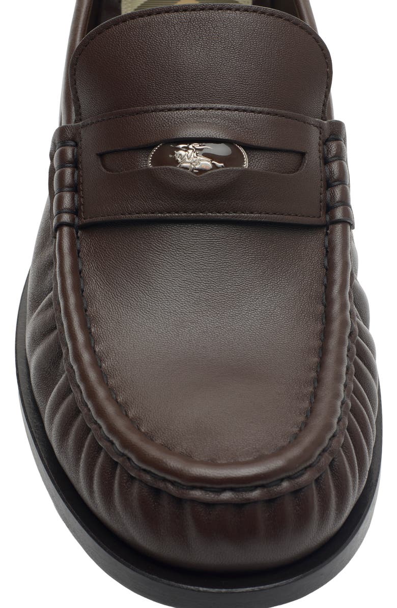 Burberry Leather Cadet Loafers, Alternate, color, Treacle Brown