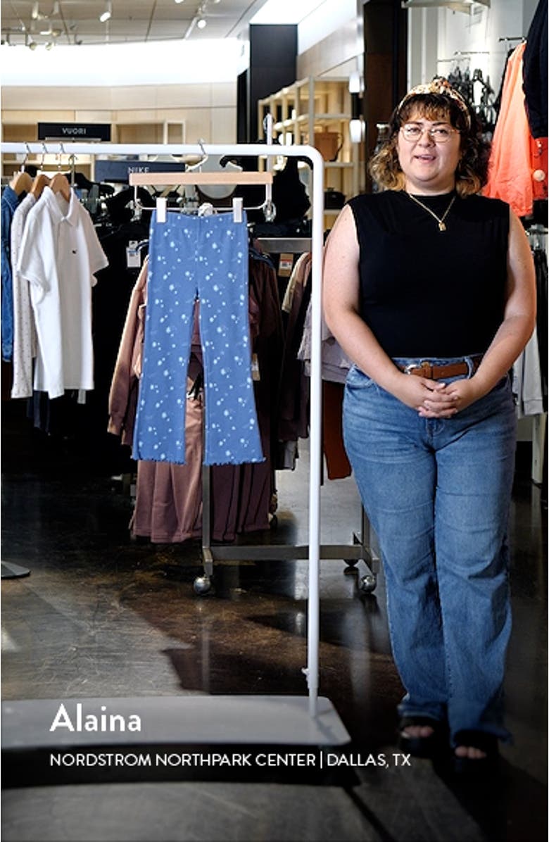 Kids' Rib Print Flare Leggings, sales video thumbnail