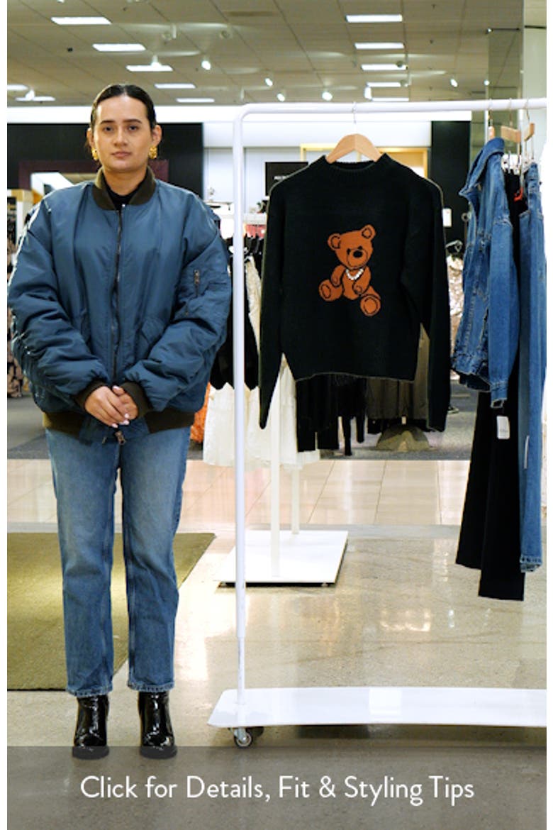 Teddy Bear Embellished Crewneck Sweater video