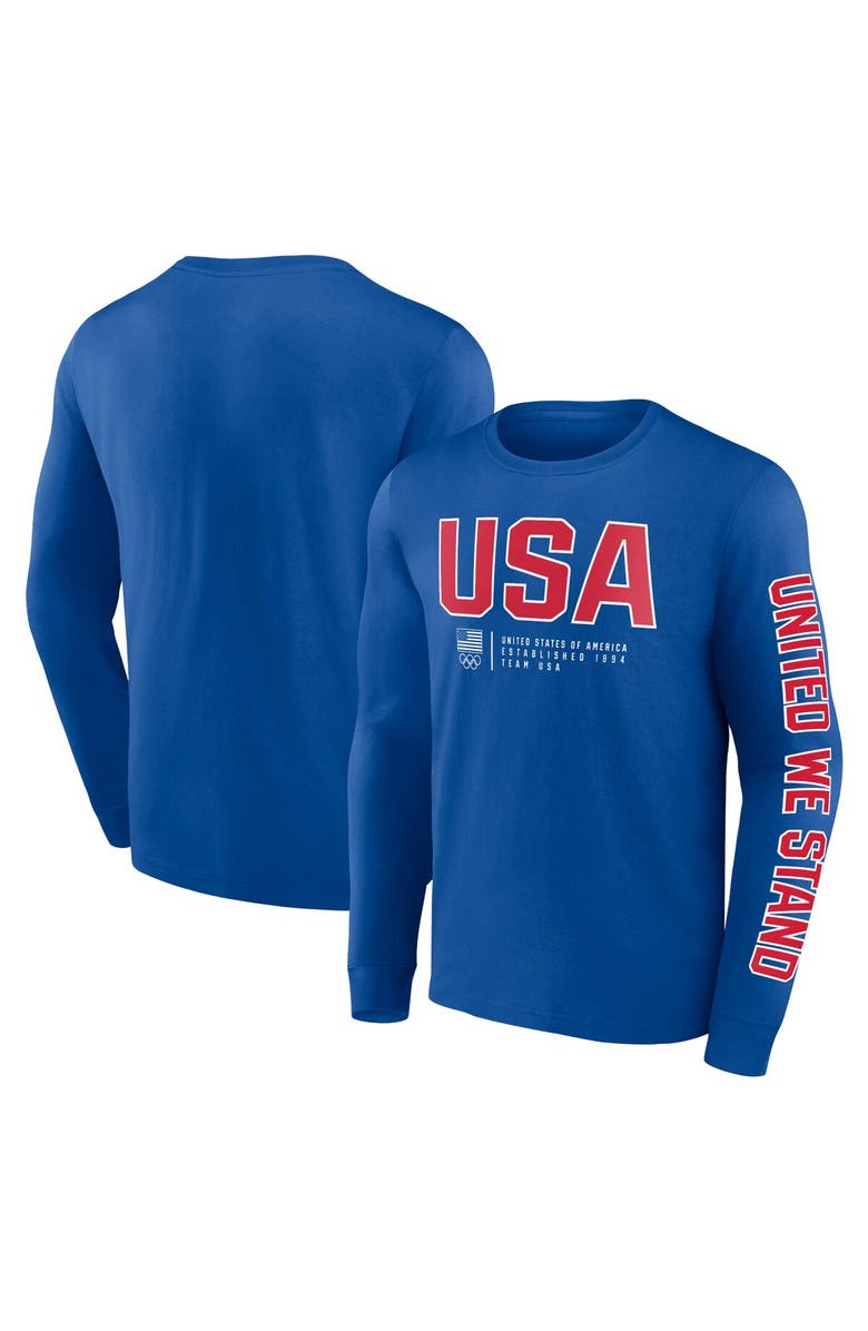 FANATICS Men's Fanatics Branded Royal Team USA Strive For Gold Long Sleeve T-Shirt, Main, color, Royal