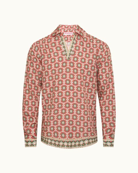 Ridley Relaxed Fit Passetto Print Overhead Shirt