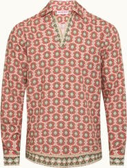 Orlebar Brown Ridley Relaxed Fit Passetto Print Overhead Shirt