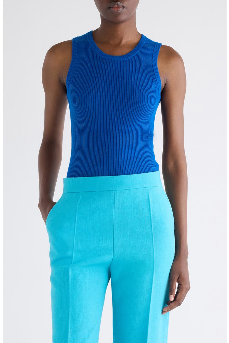 Wool Rib Sleeveless Sweater, Main, color, ABSOLUTE BLUE