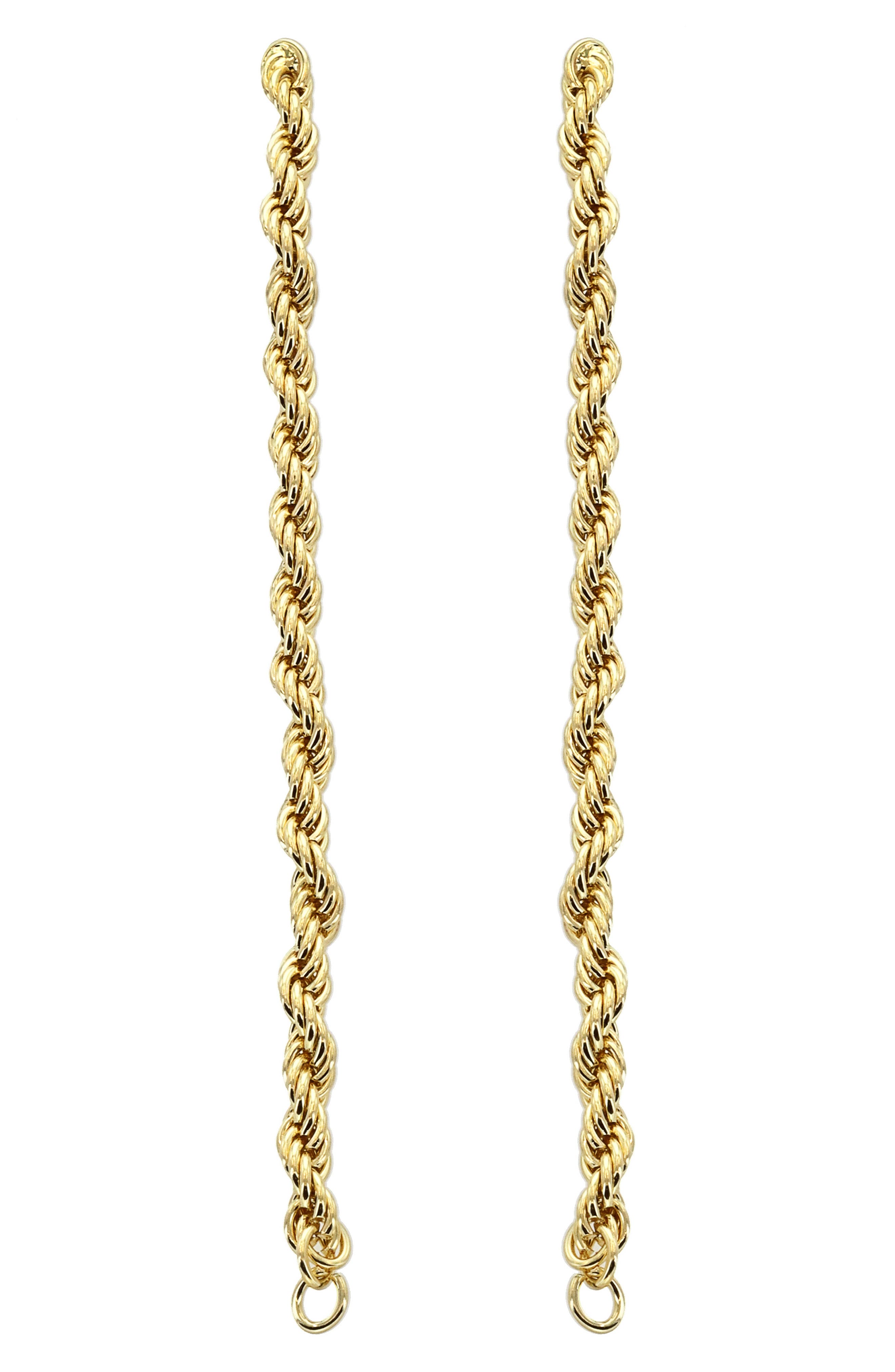 Panacea Rope Chain Linear Drop Earrings