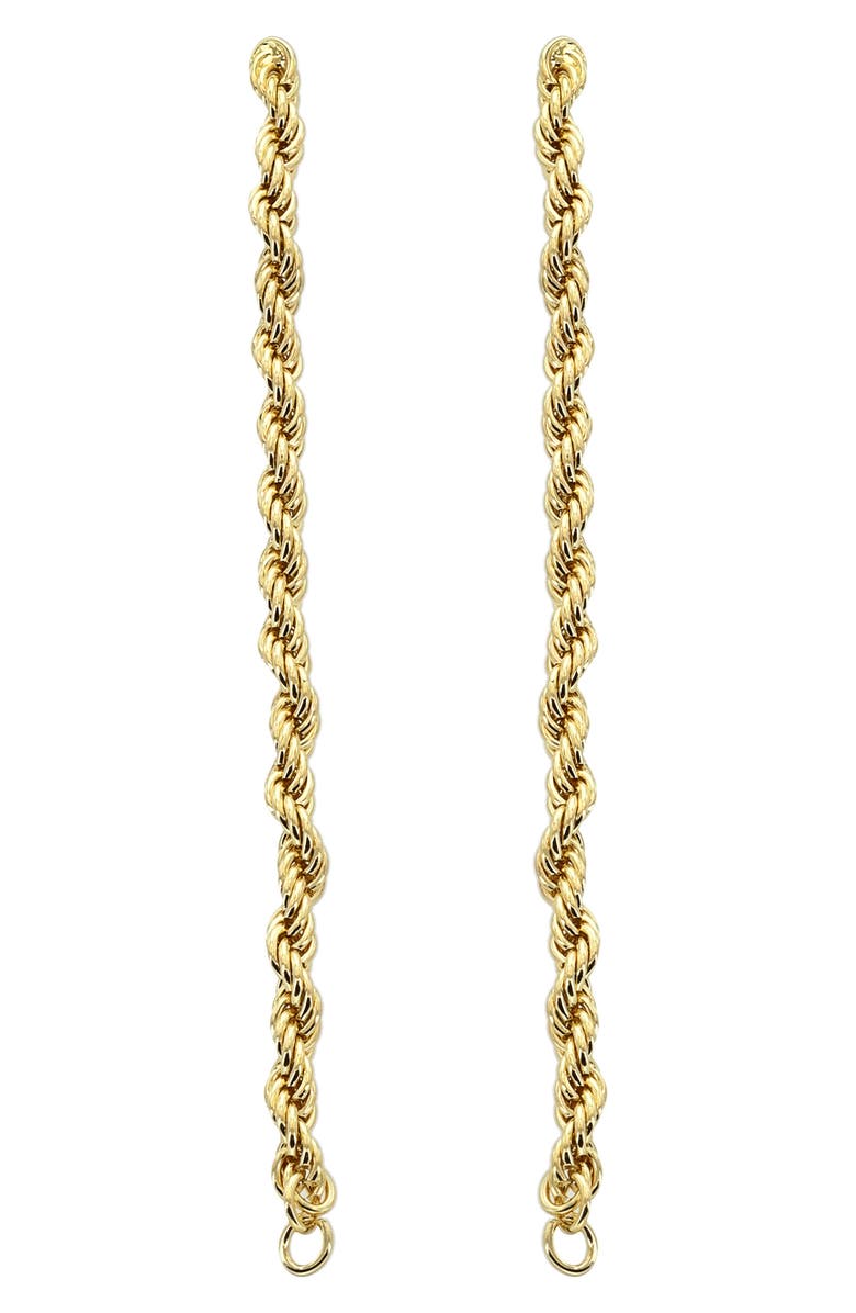 Panacea Rope Chain Linear Drop Earrings, Main, color, Gold