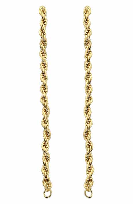 Panacea Rope Chain Linear Drop Earrings