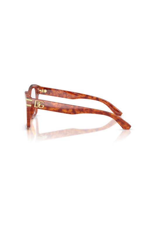 Dolce & Gabbana Dolce&gabbana 52mm Square Optical Glasses In Brown