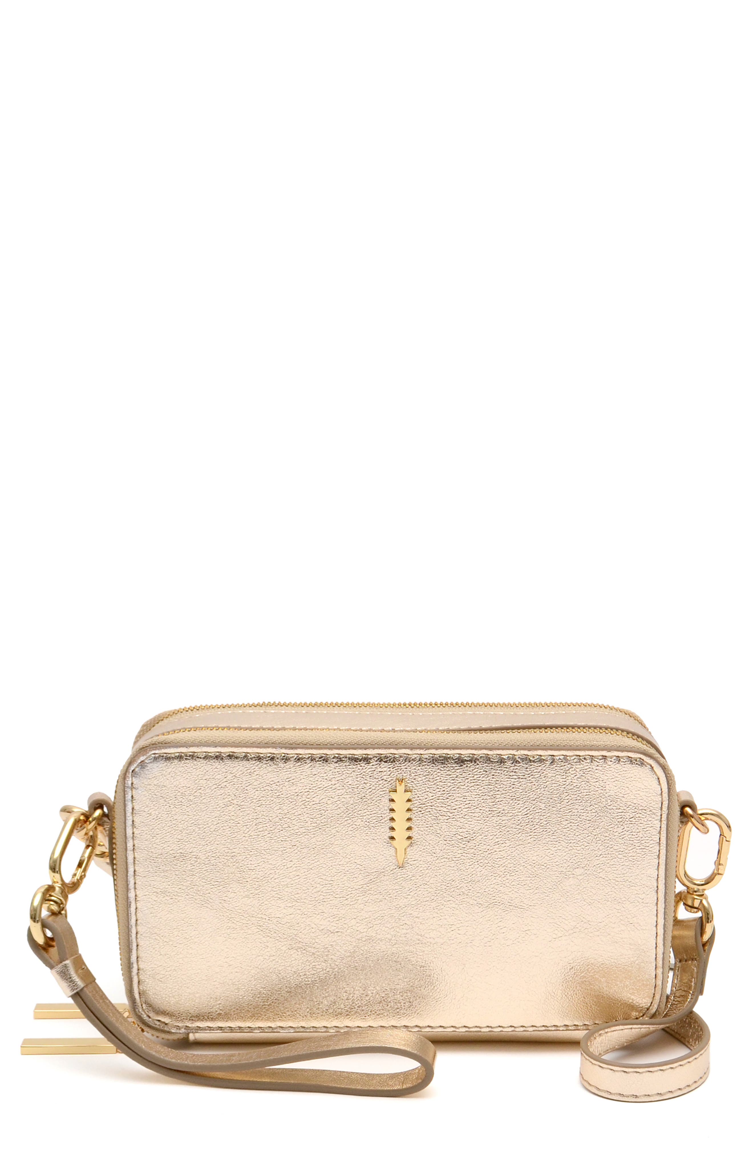 Thacker Ronnie Metallic Crossbody Bag, Main, color, 