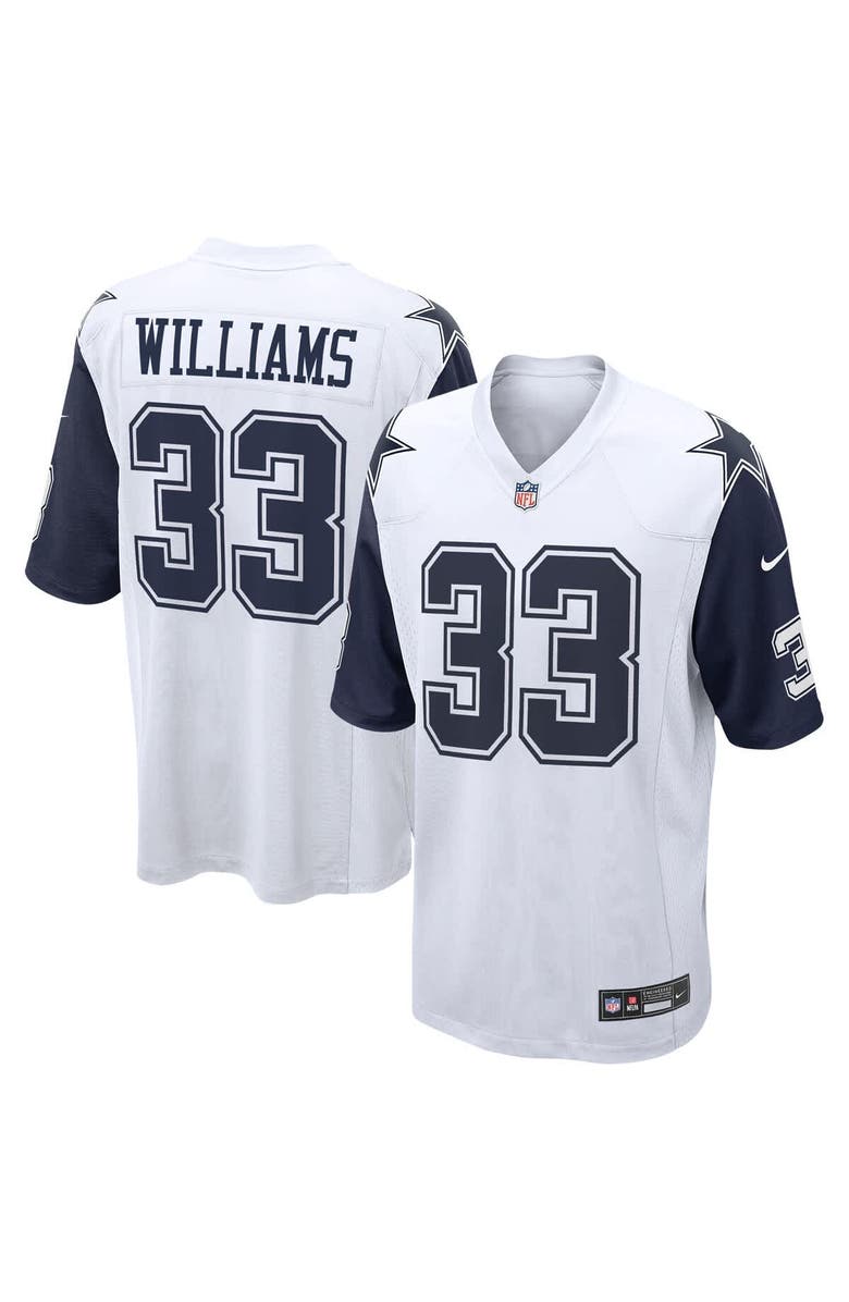 Nike Men's Nike Javonte Williams White Dallas Cowboys Alternate Game Jersey, Main, color, White