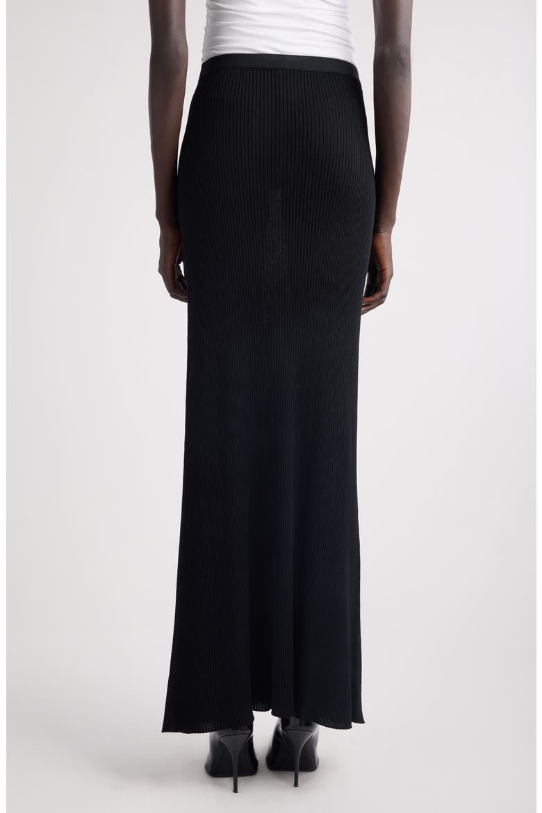 Rib Maxi Skirt, Alternate, color, 1000 BLACK