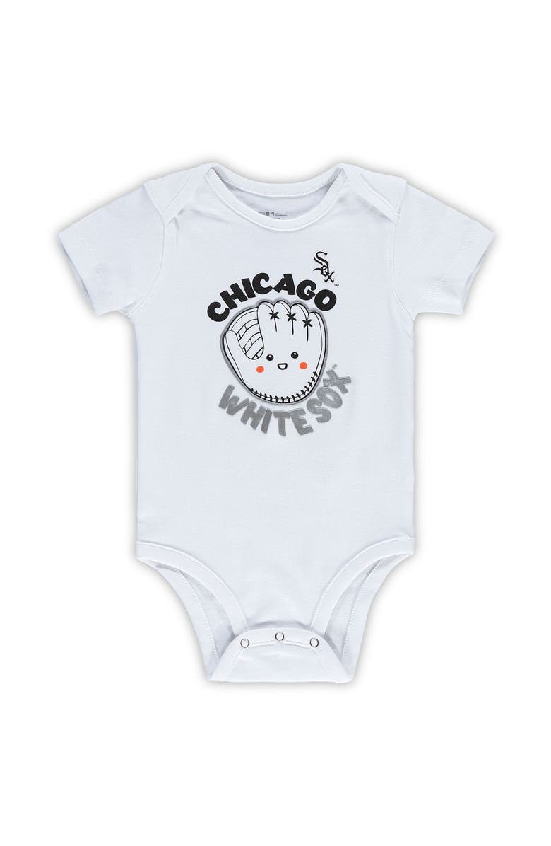 Outerstuff Infant Black/White/Heathered Gray Chicago White Sox 3-Pack Change Up Bodysuit Set, Alternate, color, Black