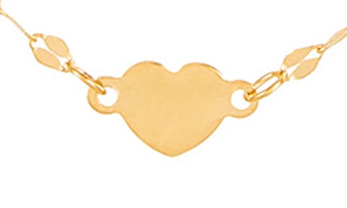 Frankie & Zoe Heart Station Necklace In Gold