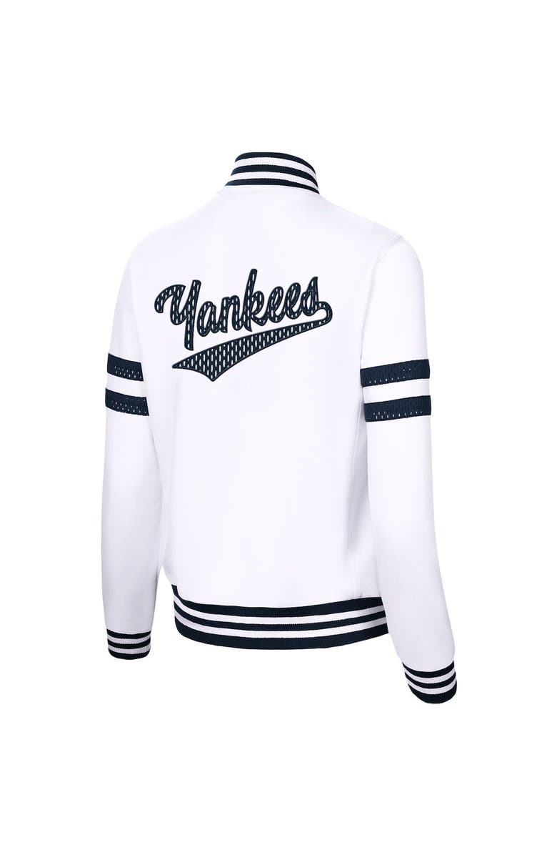 G-III 4HER BY CARL BANKS Women's G-III 4Her by Carl Banks White New York Yankees Pre-Game Full-Zip Track Jacket, Alternate, color, White