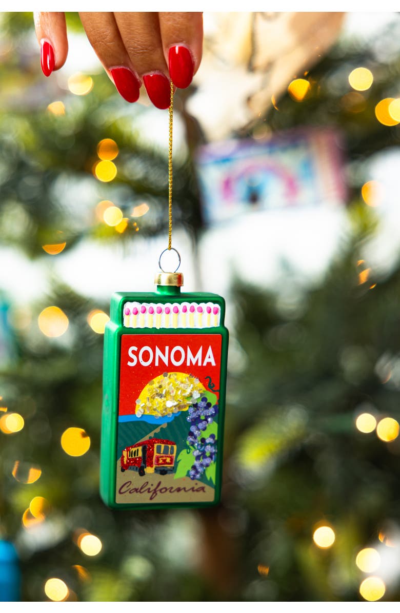 Furbish Matchbook Ornament - Sonoma, Alternate, color, Green