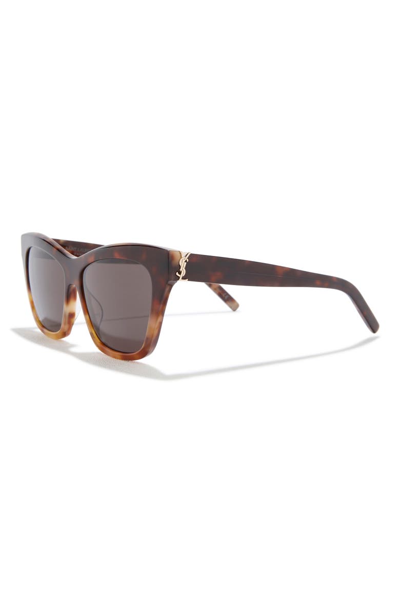 56mm Cat Eye Sunglasses, Alternate, color, HAVANA HAVANA BLACK