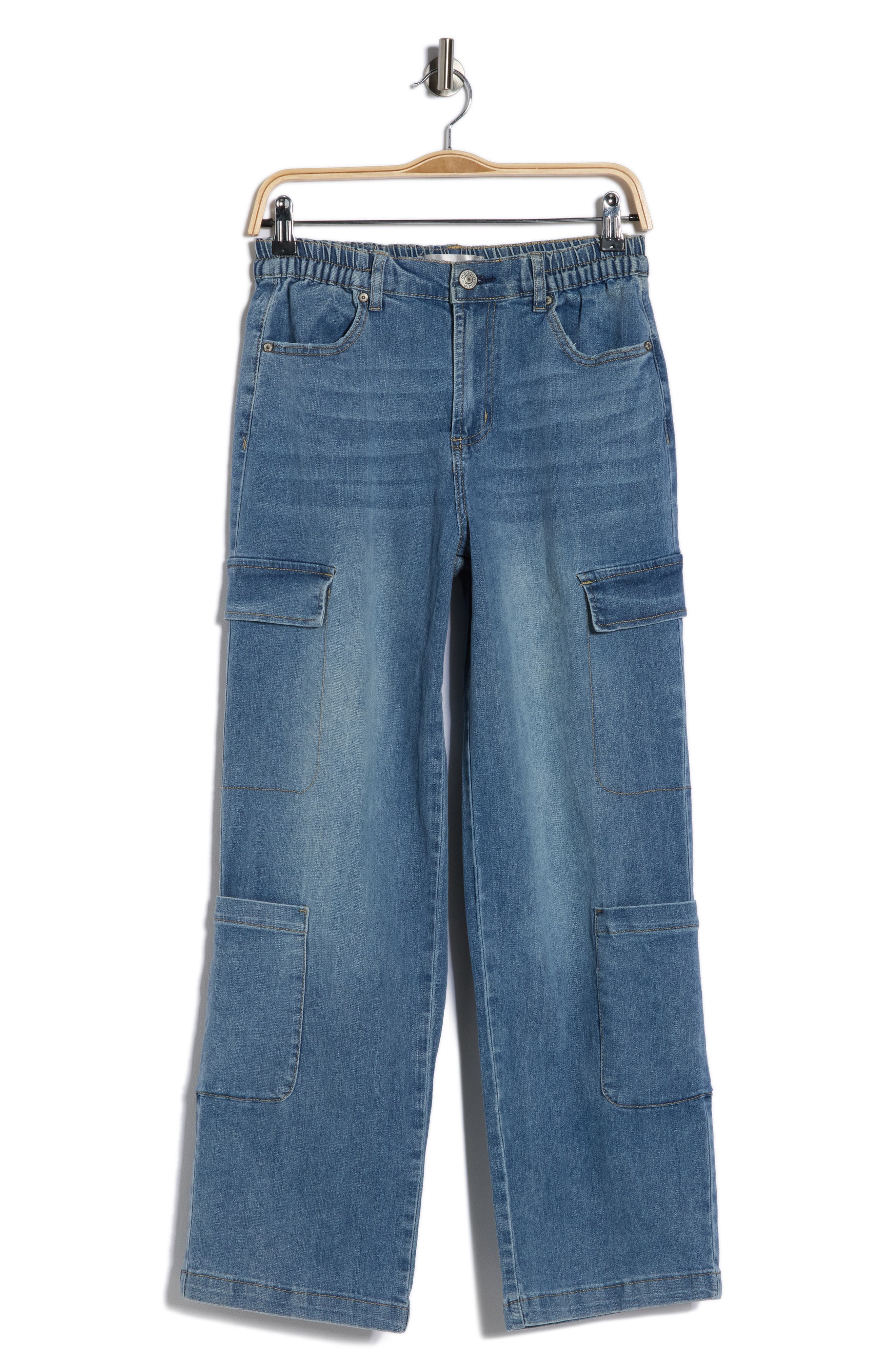 Madden Girl Cargo Pocket Wide Leg Jeans