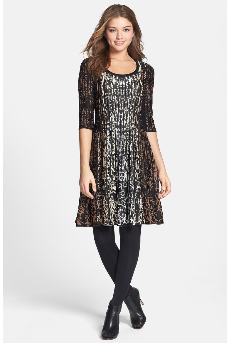 'Twirl' Pattern Knit Dress, Alternate, color, MULTI