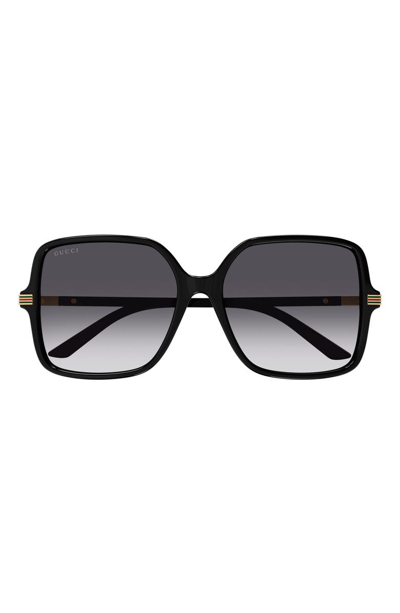 Gucci 55mm Gradient Square Sunglasses, Main, color, 